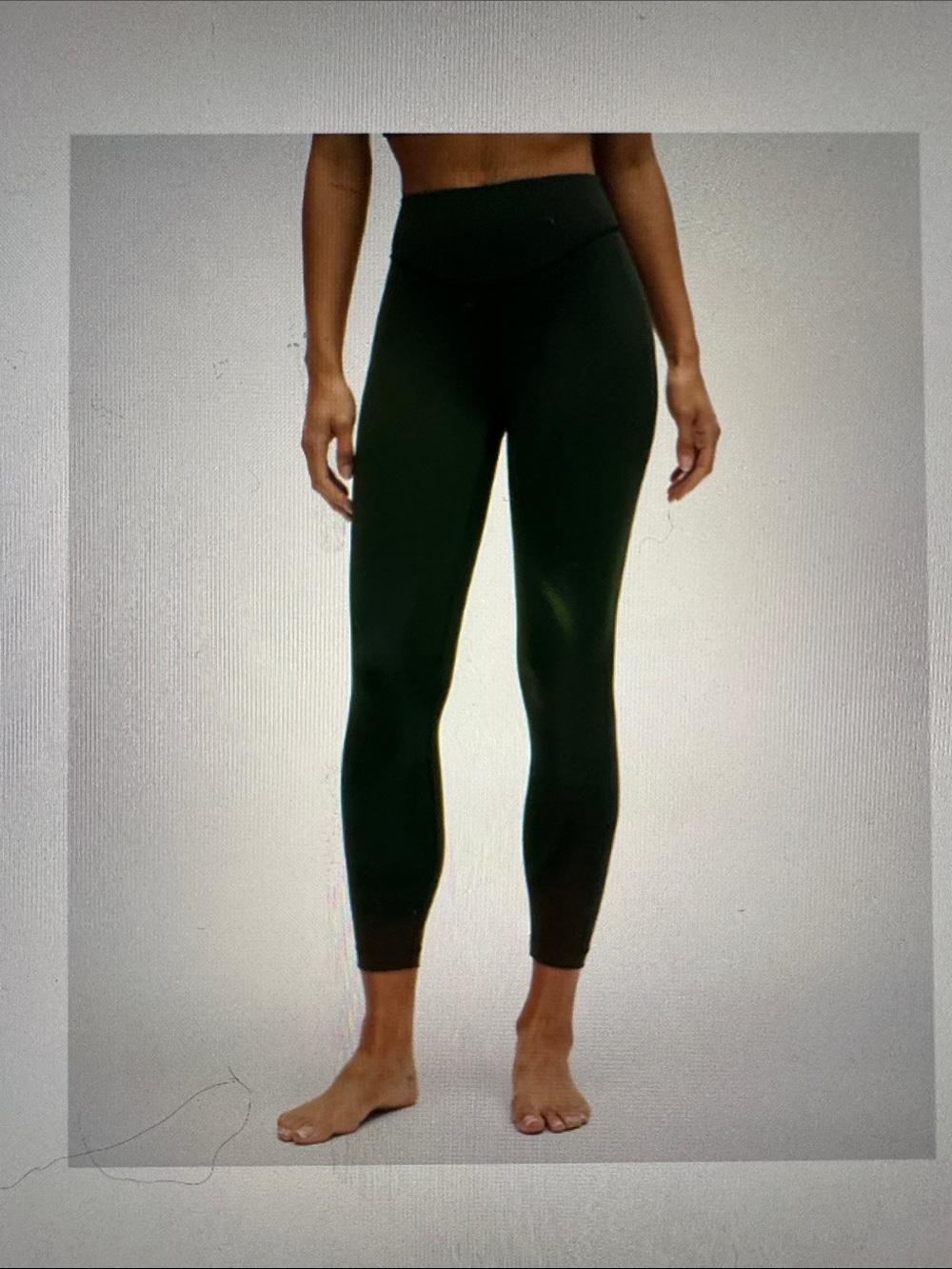 lululemon athletica Rainforest Green High-Rise Leggings, 25 inches, EC